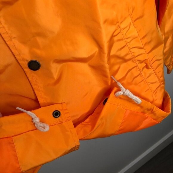 MEN'S Champion Reverse Weave Coach Varsity Jacket Orange Size Small - Picture 6 of 8